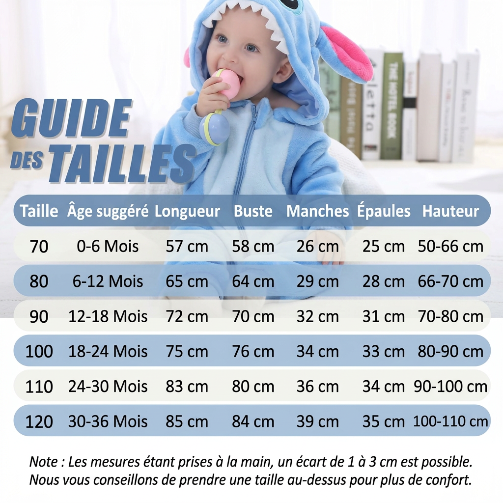 Combinaison Pyjama Bébé Stitch